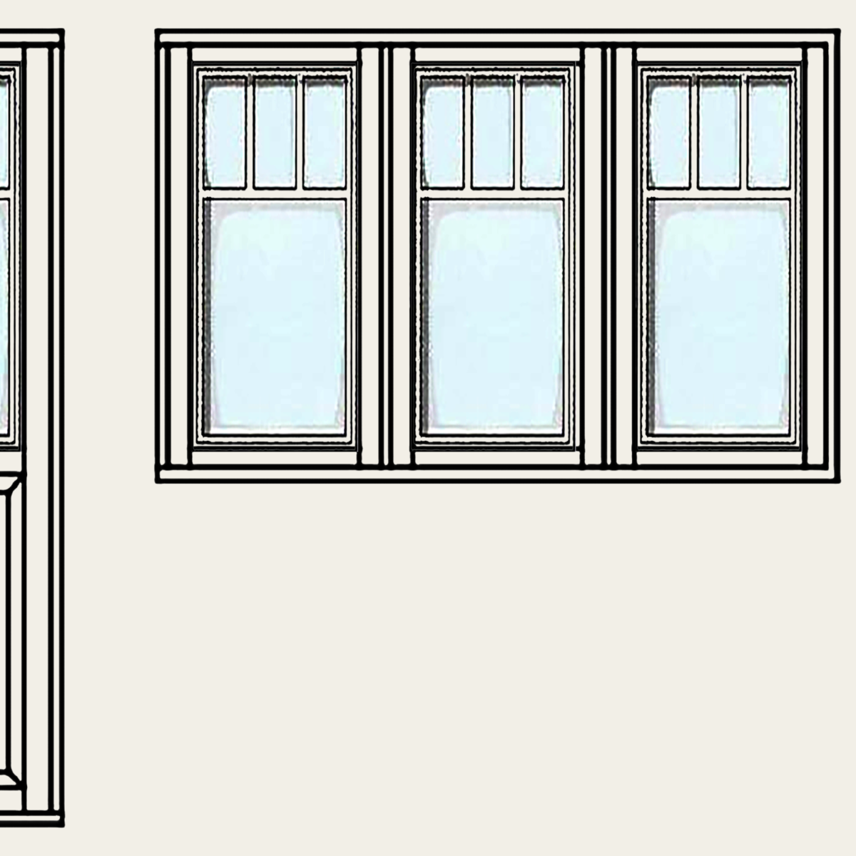 Fönstervägg Panoramafönster, fönster från golv till tak