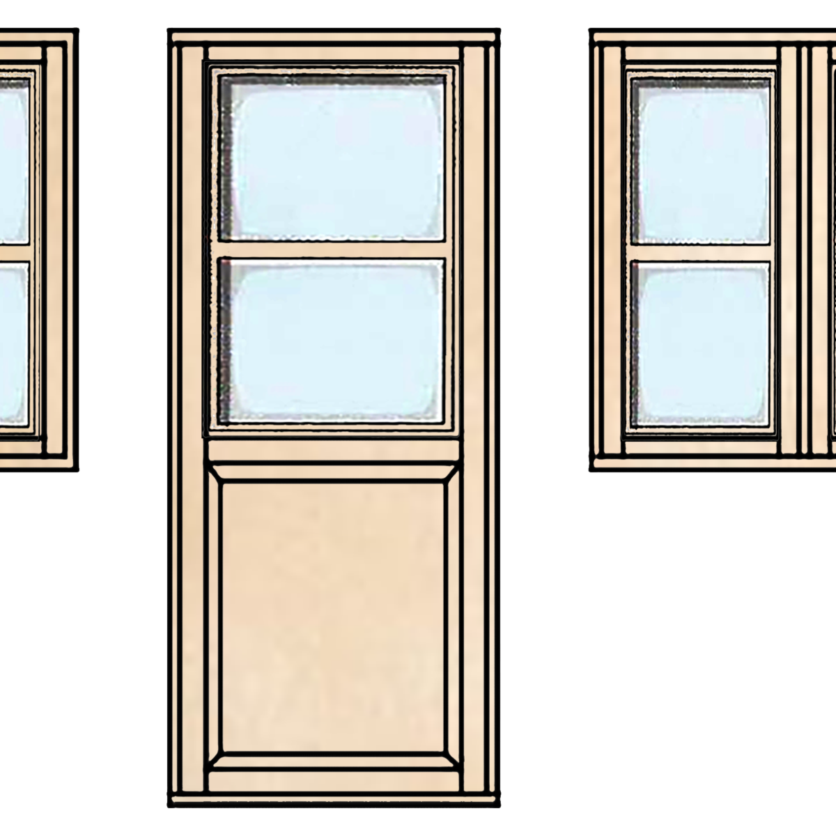 Fönster i gammal stil, gammaldags fönster. Naturfönster.