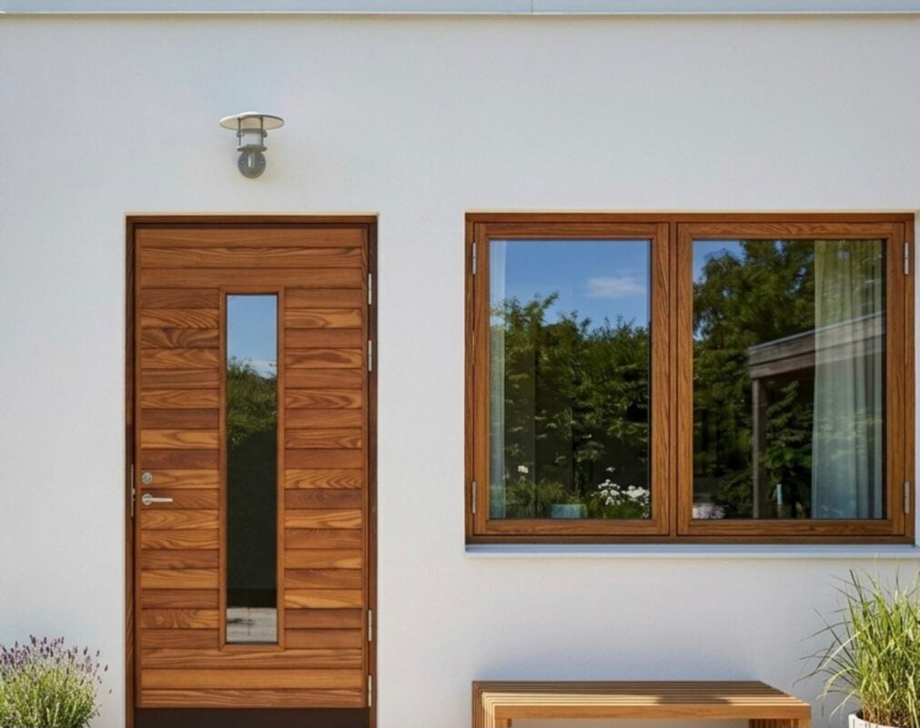 Ytterdörr Naturell glas oljad ask